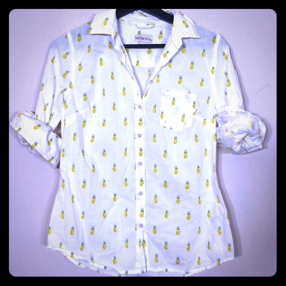 Pineapple Button-Down Shirt - image 1